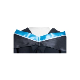 訂印香港理工大學文學學士畢業袍 黑色方形畢業帽 藍色肩帶披肩 學士畢業袍製服公司DA226 訂印香港理工大學文學學士畢業袍 黑色方形畢業帽 藍色肩帶披肩 學士畢業袍製服公司DA226